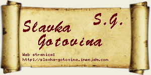 Slavka Gotovina vizit kartica